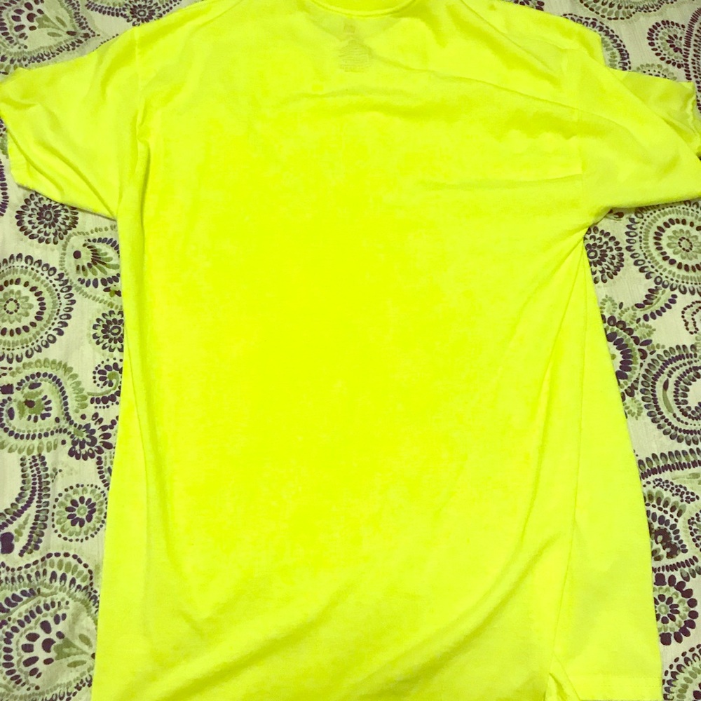 Neon Yellow Medium Hanes T-Shirt